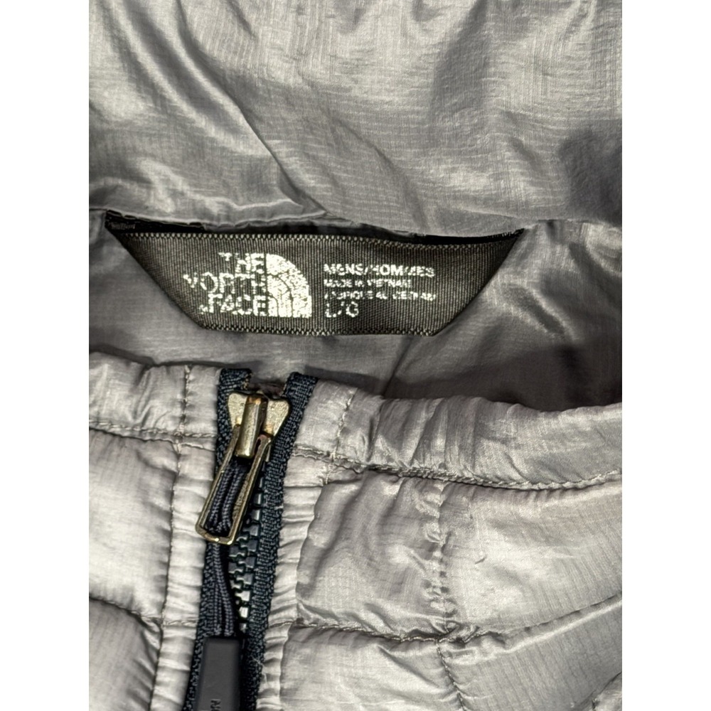 The North Face ThermoBall Quilted Jacket Gray Full Zip Men's Large - Picture 3 of 11